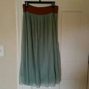 Rachel Rose mint green maxi skirt