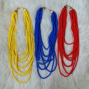 Multi strand necklace trio