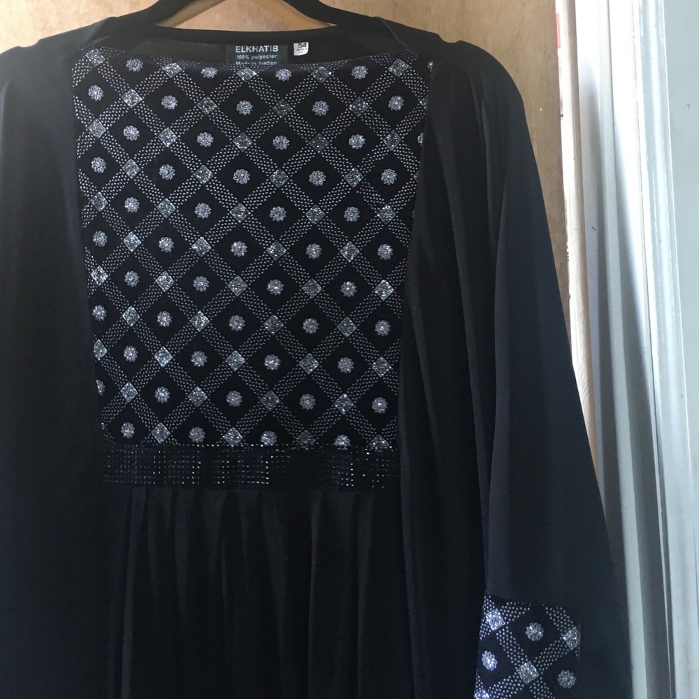 Butterfly stretch fabrics Abaya sz 54