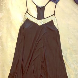 Flowy tank top with gold embellishments