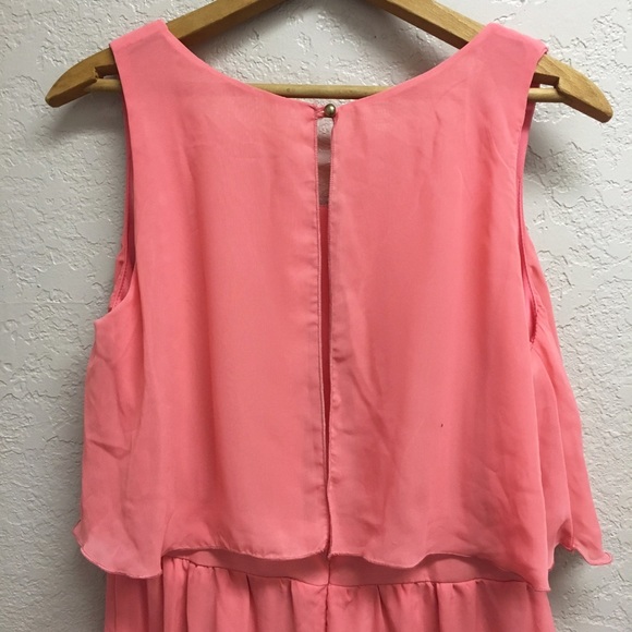 Coral Open Back Dress - Picture 3 of 3