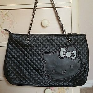 Hello kitty black tote purse