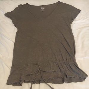 Old Navy tee with tie-ruffle trim