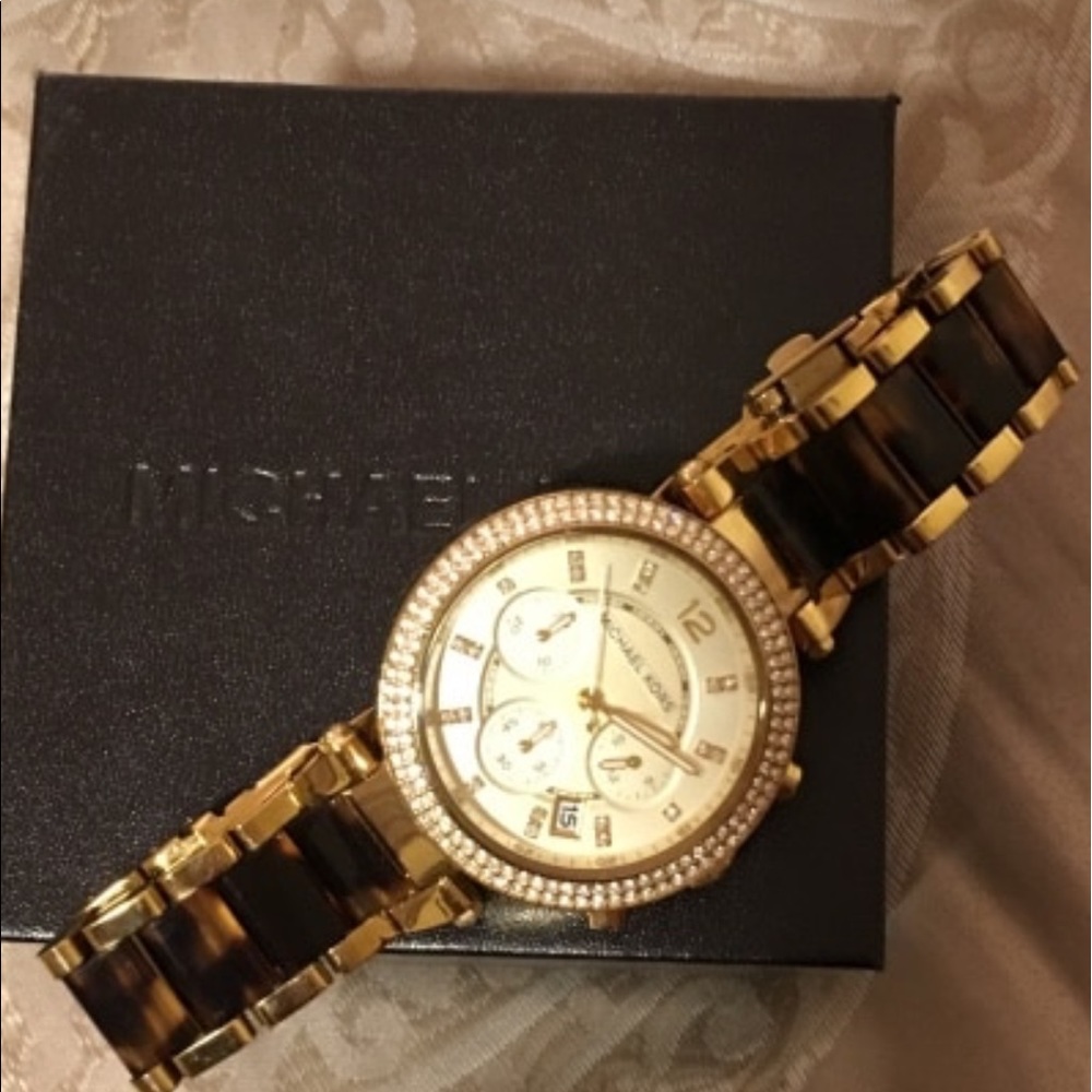 Authentic Michael Kors tortoise watch