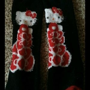 Hello kitty fuzzy high socks