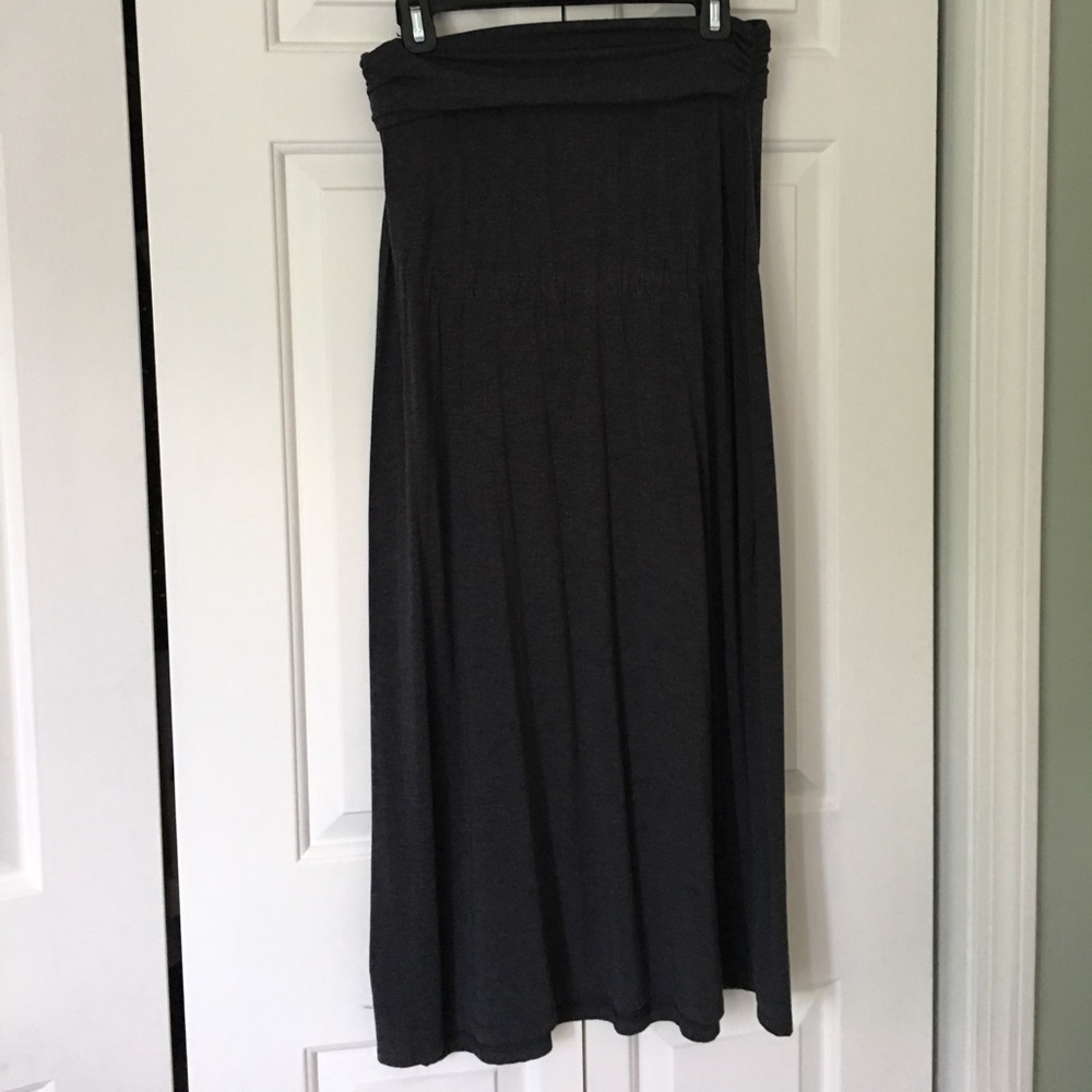 J. Crew Factory Maxi skirt. Dark heather gray.