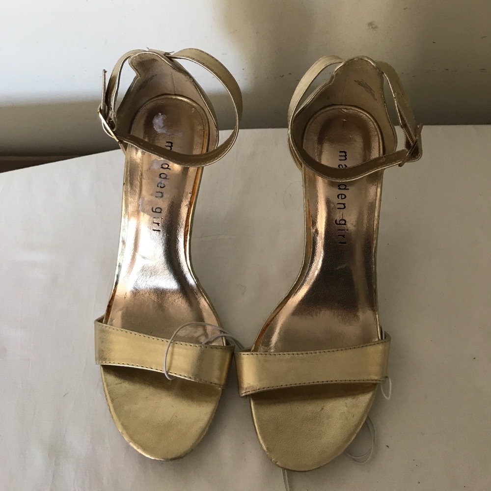 Madden girl gold heels size 5.5