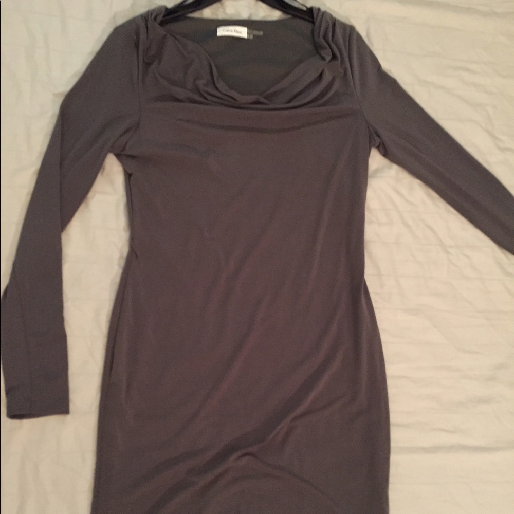 Army green Calvin Klein dress