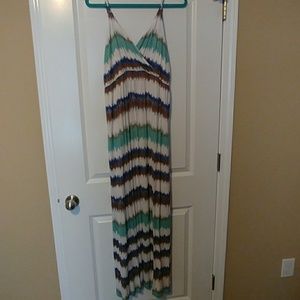 Wrap front maxi dress