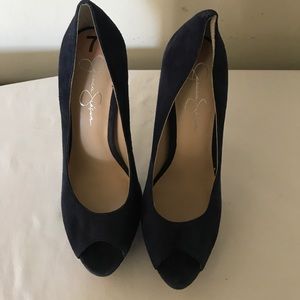 Jessica Simpson navy heels size 7