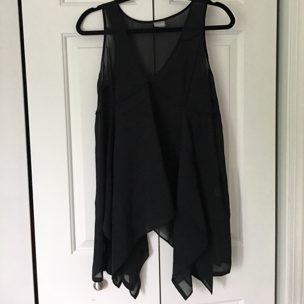 Converse sheer black top