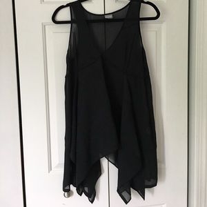 Converse sheer black top