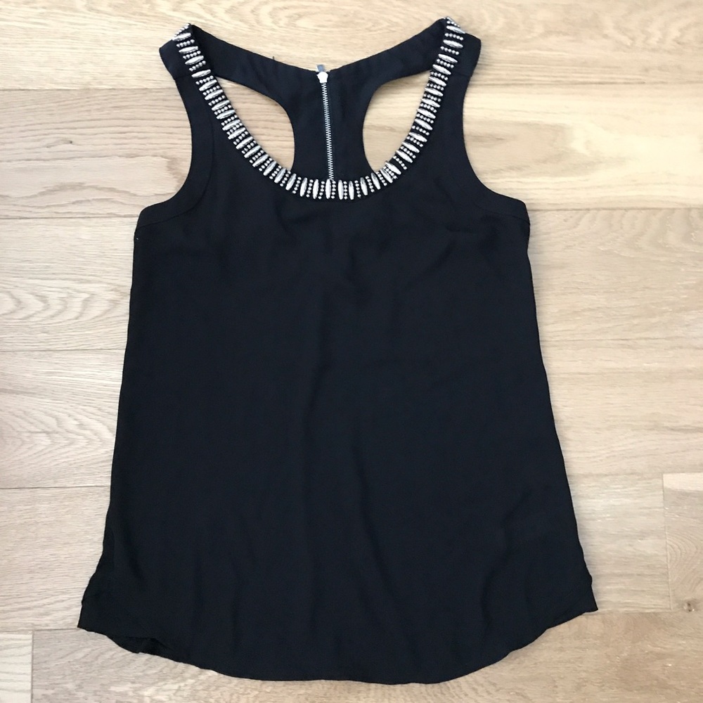 Cute beaded black top - Express- XS
