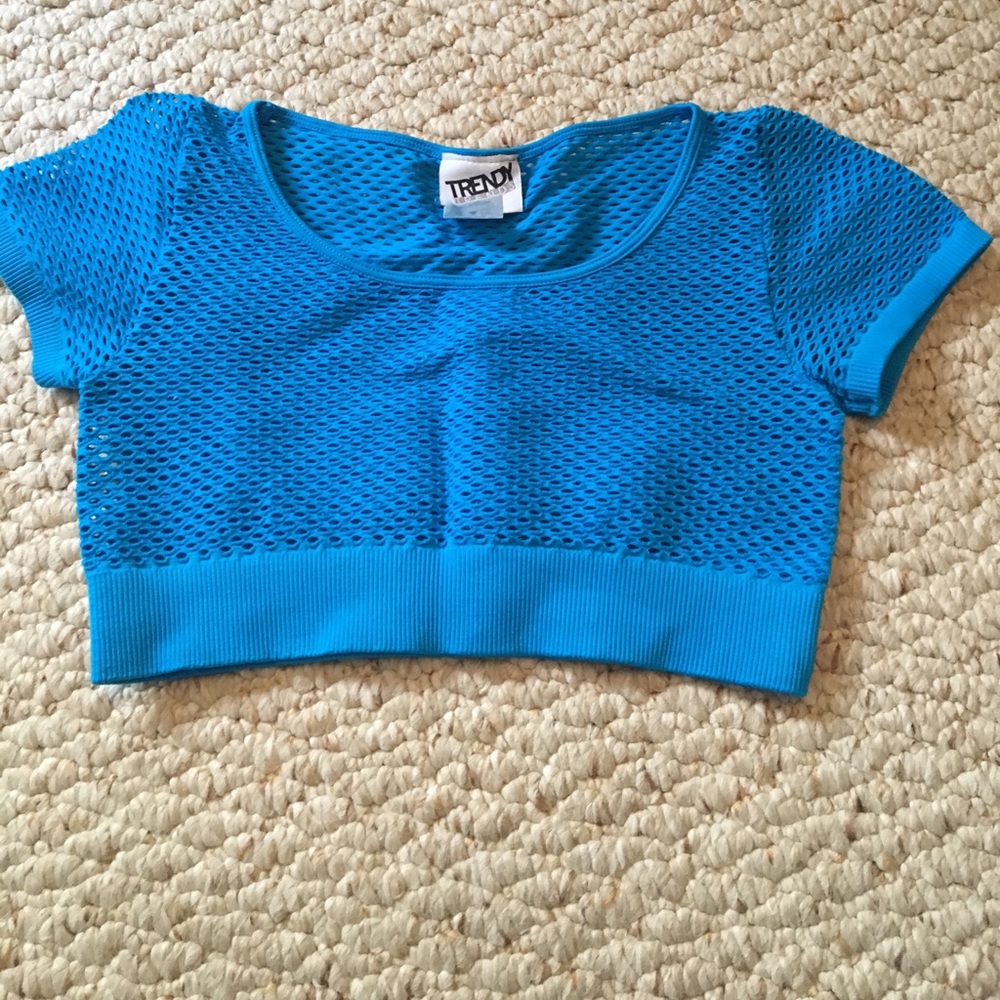 Blue crop top for dance