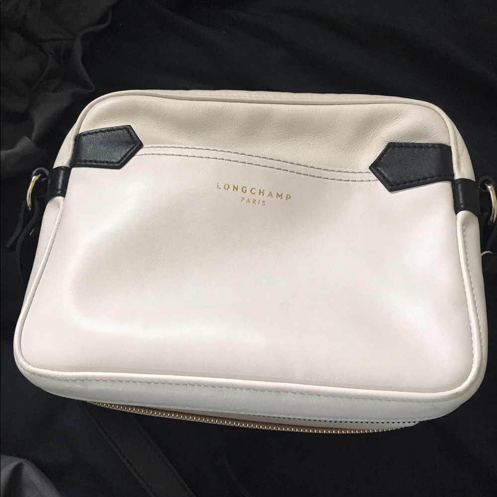 Longchamp Cream Leather Crossbody