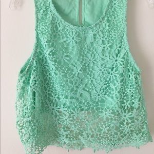Lacy Crop Tank