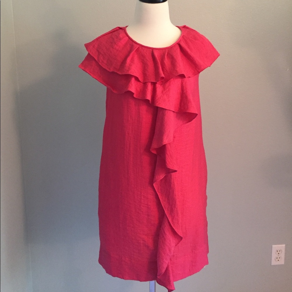 🔴 3/$15 SALE!! BCBGMAXAZRIA Coral Ruffle Dress