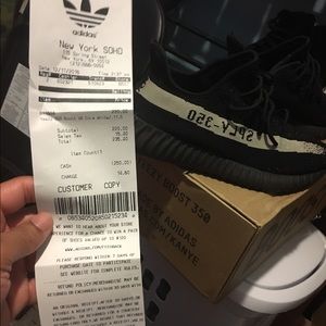 yeezy oreo receipt