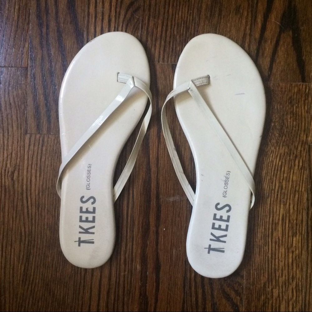 TKEES ivory gloss flip flop
