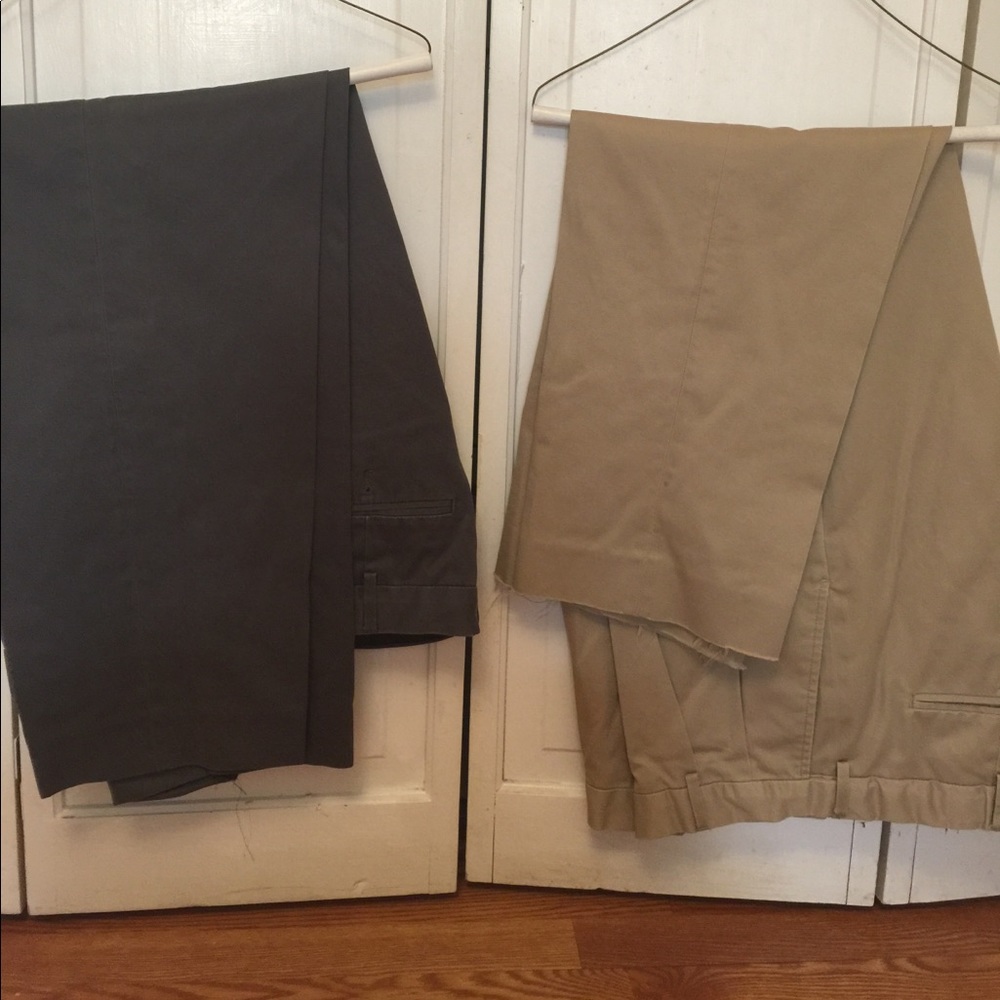 Lands end slacks 36/32 grey and tan