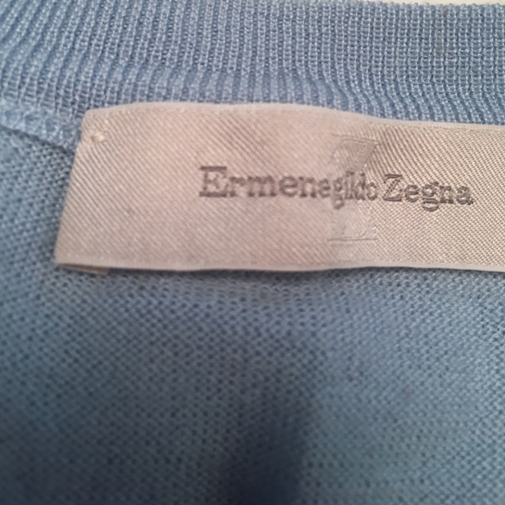 Ermengildo zegna blue cashmere sweater
