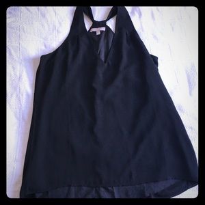 Black v neck tank top