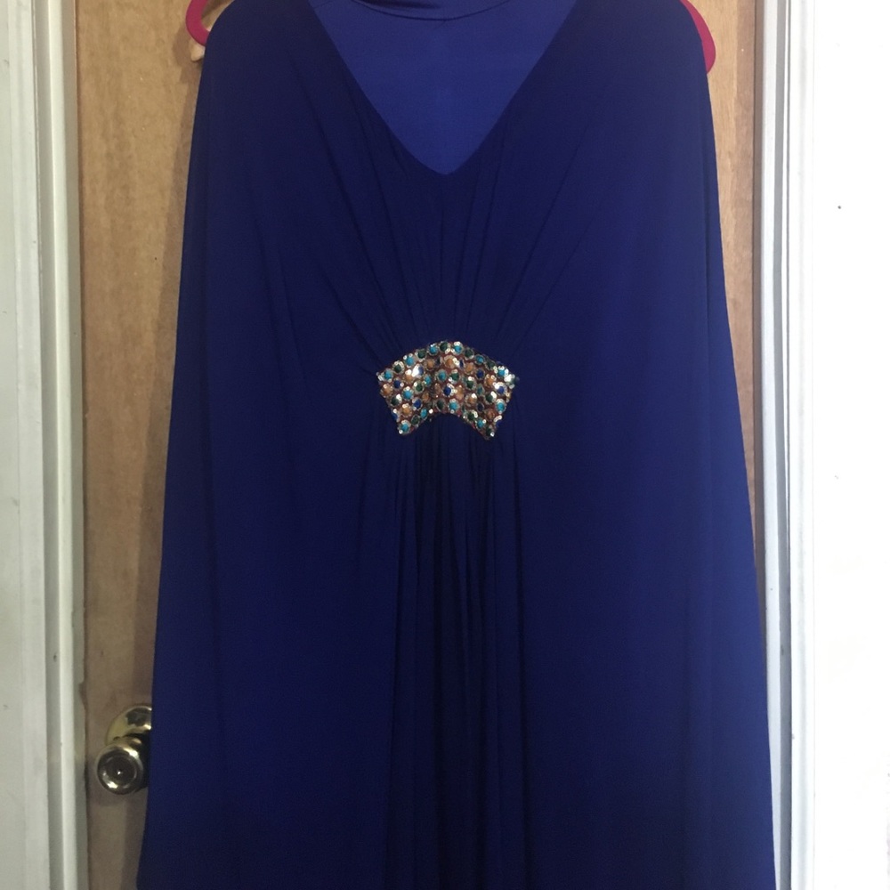 Blue pure chiffon Kaftan