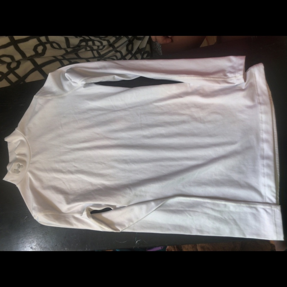 White under Armour compression cold gear top