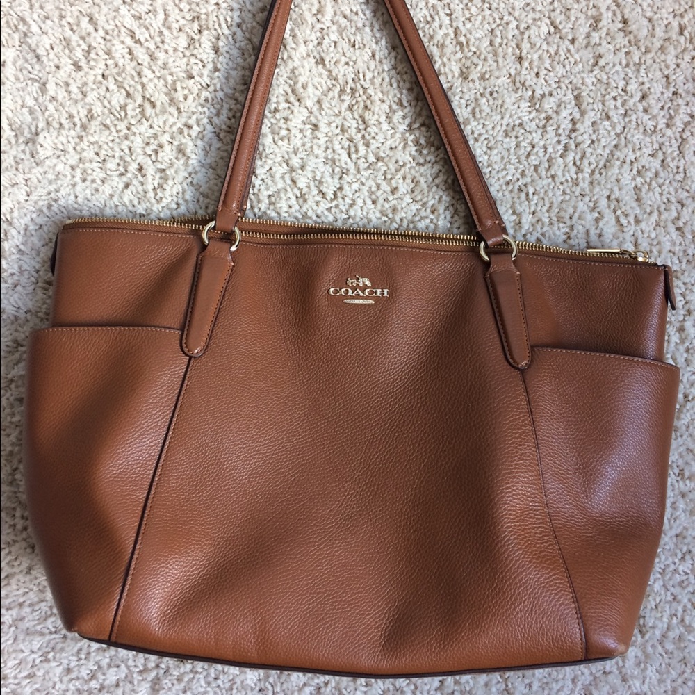 dark brown Coach purse
