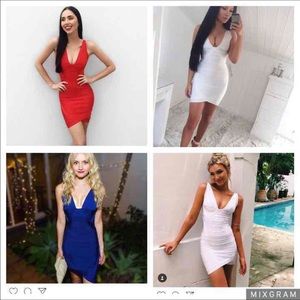 NWT XS Blue Bandage Dress