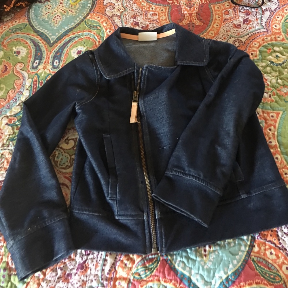 Girl's denim color zip up.