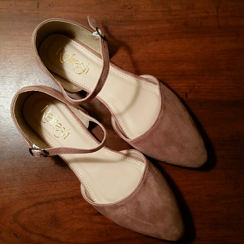 Brand New Almond - Toe D'Orsay Flats