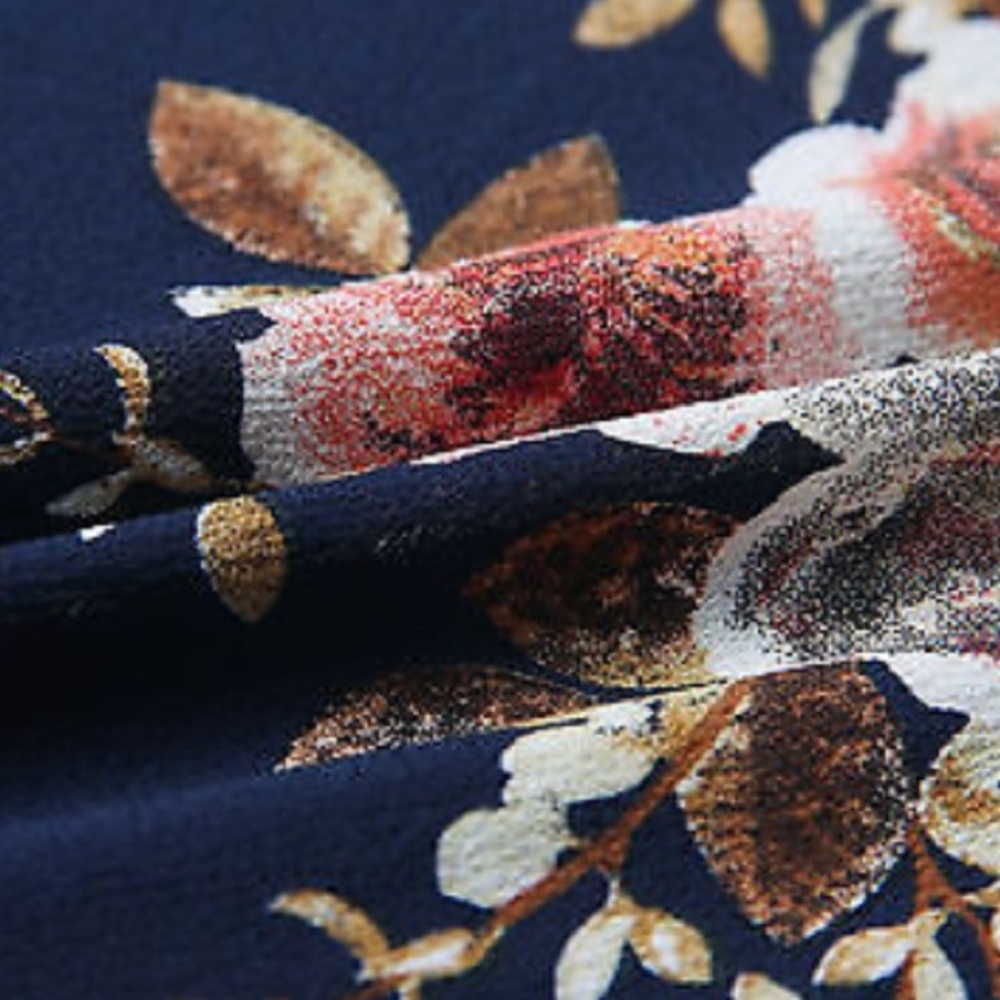 "Christine" || Floral Navy Choker Minidress πΈ - Picture 6 of 6