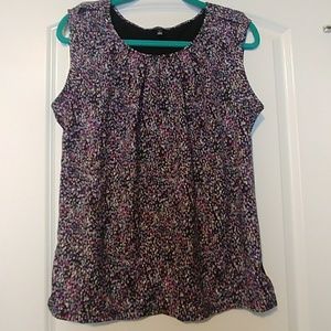 Mixed media shell top