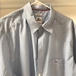 Lacoste long sleeve shirt- Lite Blue XL Like New