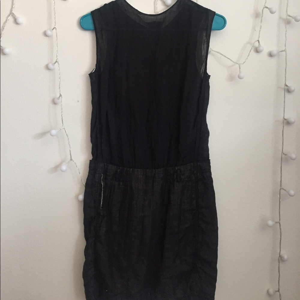 Linen black dress