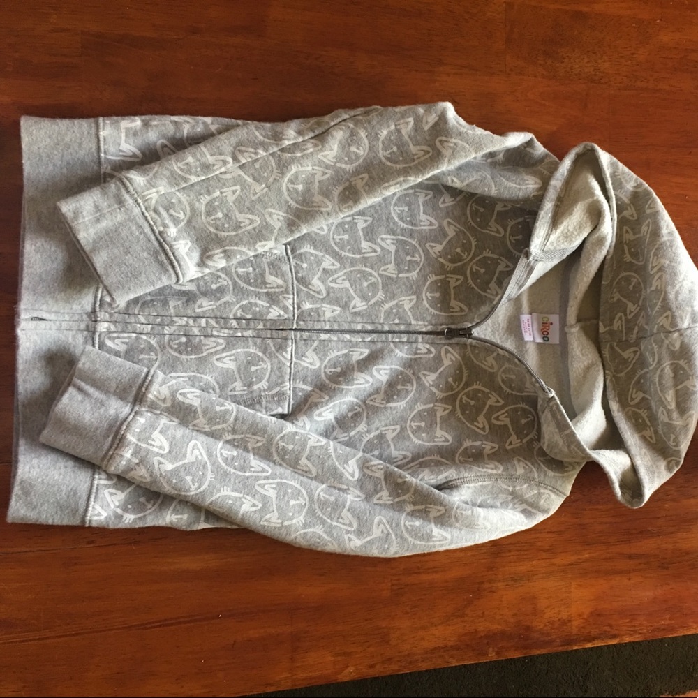 Girl's zip up fleece hoodie, size 7/8