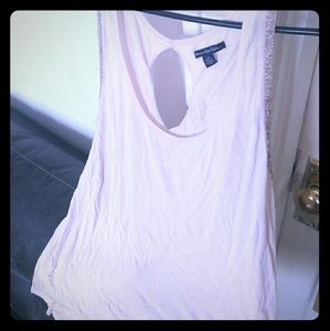 American Eagle tank with beading on arms size L