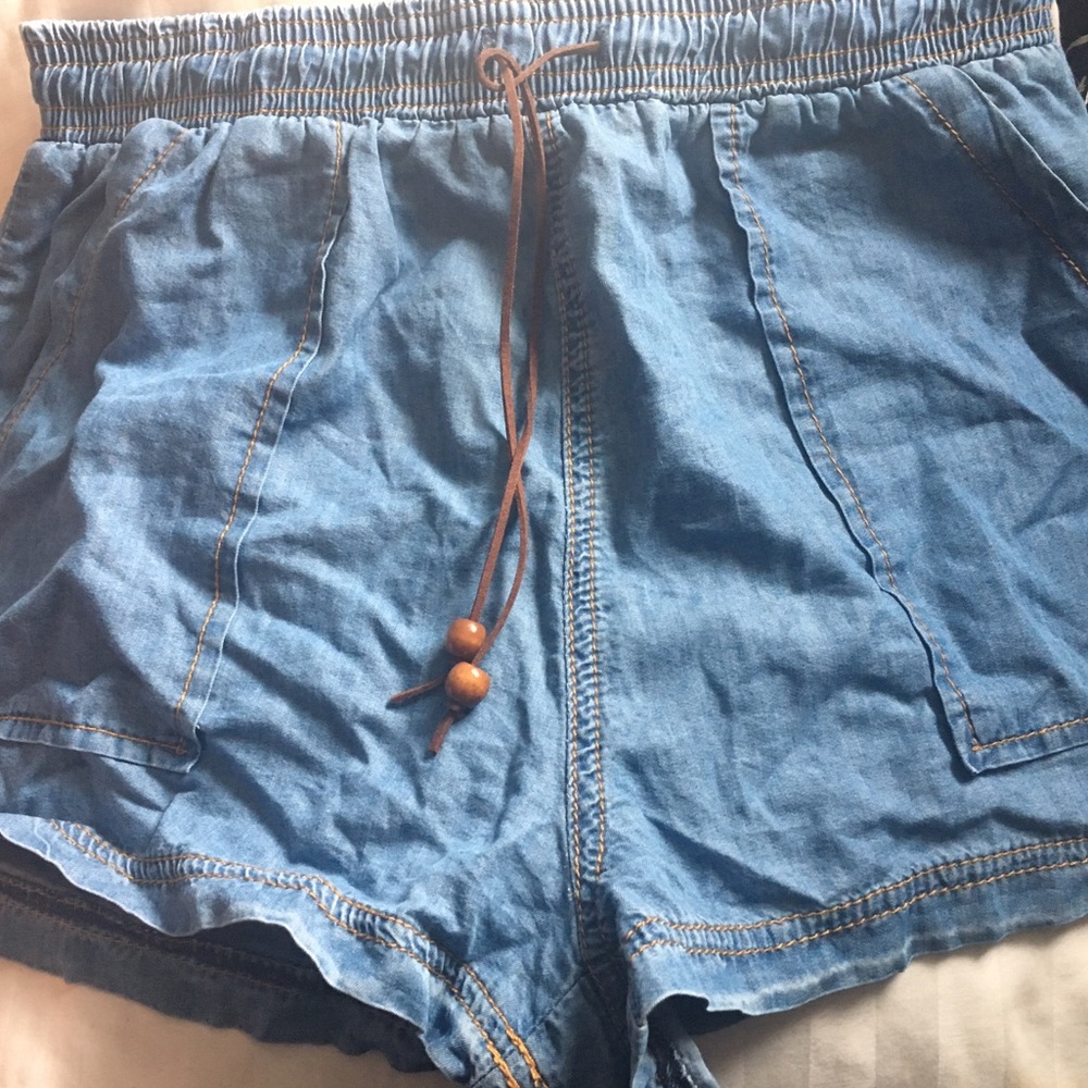 Stretch Blue Jean Shorts