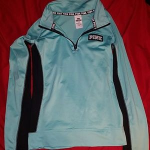 Pink Ultimate zipper ver neck pullover