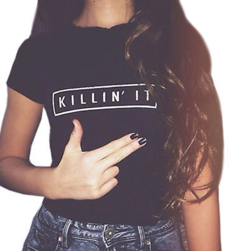 Flash Sale❗️"Killin It" Crop Top ♠️