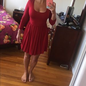 Red low cut forever 21 dress