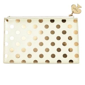 Kate Spade Polka dot pencil pouch-EUC