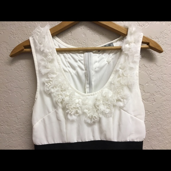 White Ruffled Cocktail Dress - Picture 3 of 3