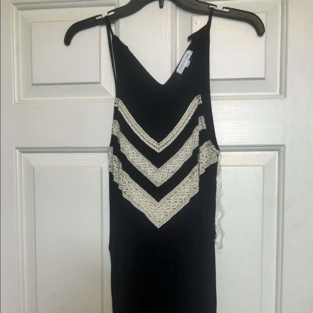 Black and white romper