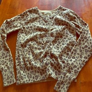 Girl's leopard cardigan, size 7/8