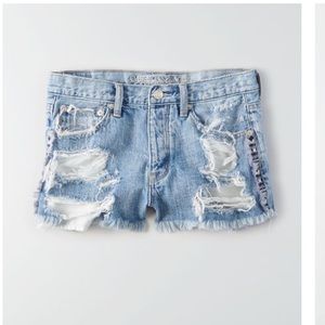 American eagle high rise jean shorts