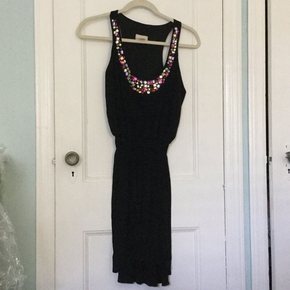 Gemstone black dress EUC 👗💜💖💎