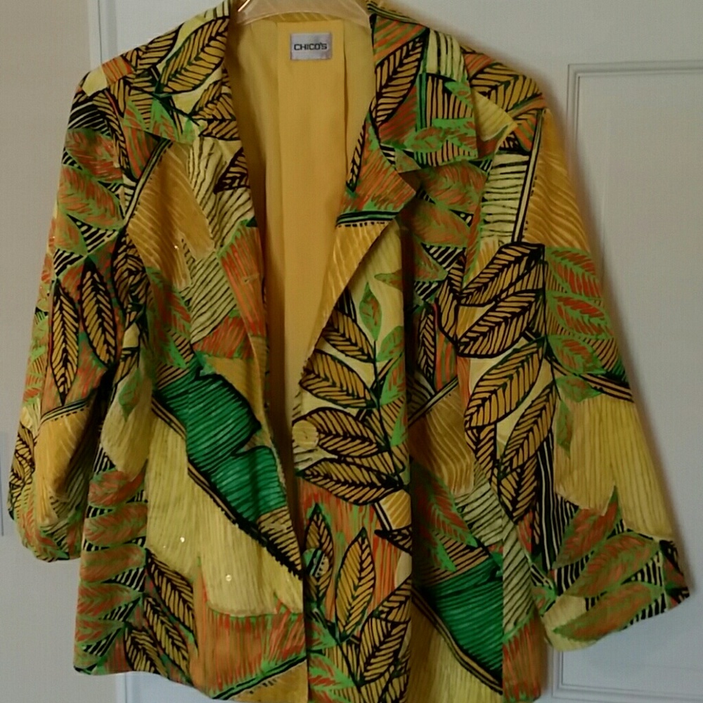 Chico's short, 3/4 sleeve jacket