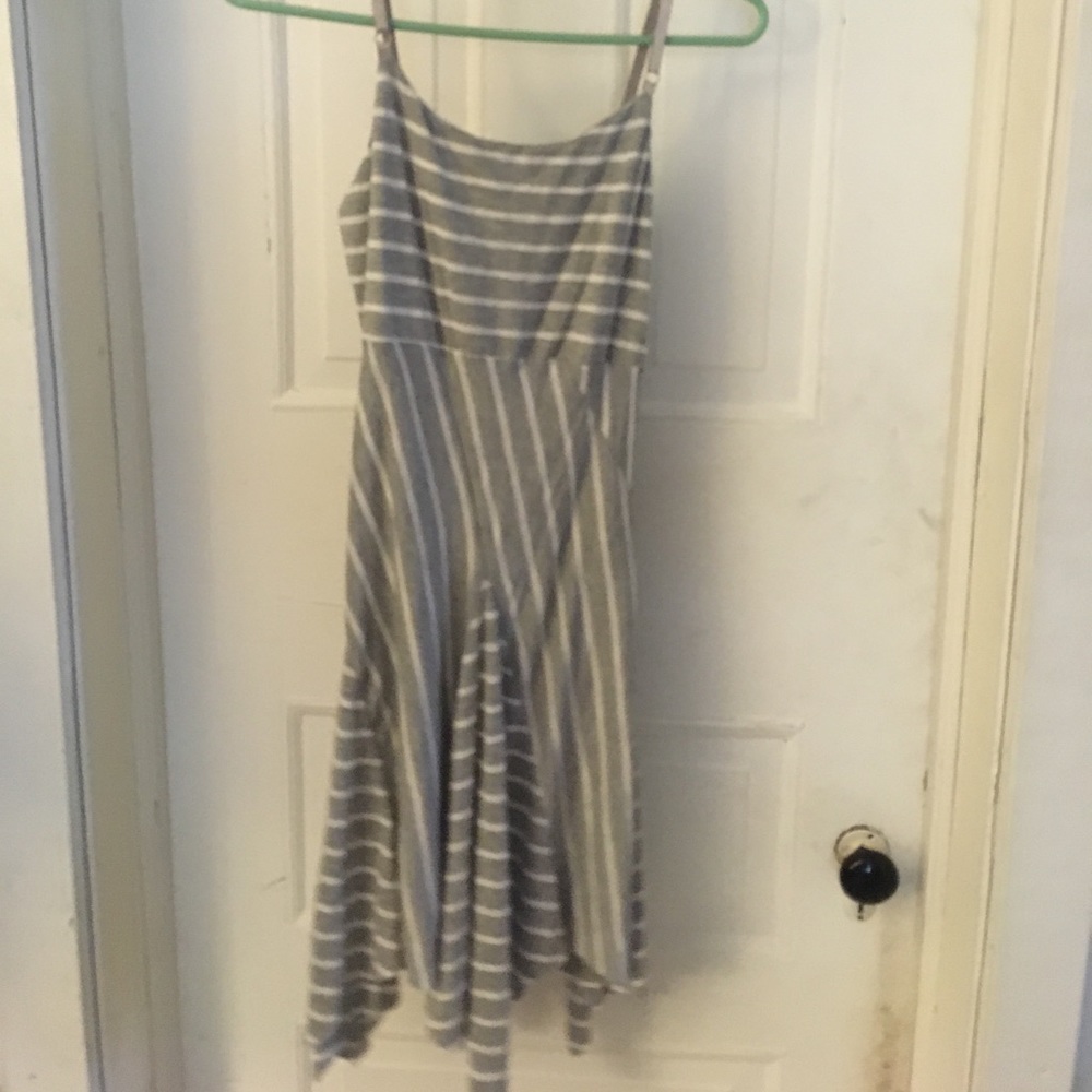 Grey stripped dress